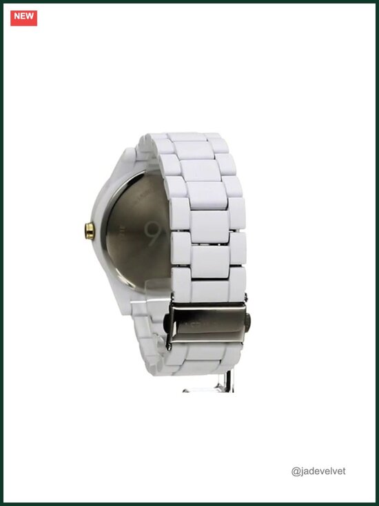 Women\'s Metal Bracelet Watch with Rubberized Coating, Analog, Japanese Quartz, main image 4